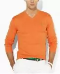 pulls hommes ralph lauren airmax col v orange,pulls ralph le pas cher